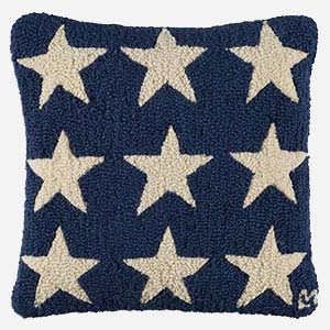 Star Pillow - Hooked Wool Pillow