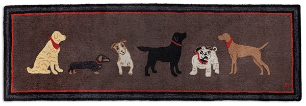 Picture of Dogs Welcome on Brown 