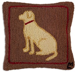 Picture of Yellow Dog on Brown 