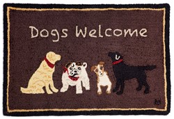 Picture of Dogs Welcome on Brown